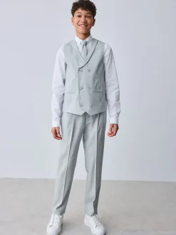 Kostuums En Herenvesten*Baker by Ted Baker - Waistcoat, Shirt And Tie Set Grijs