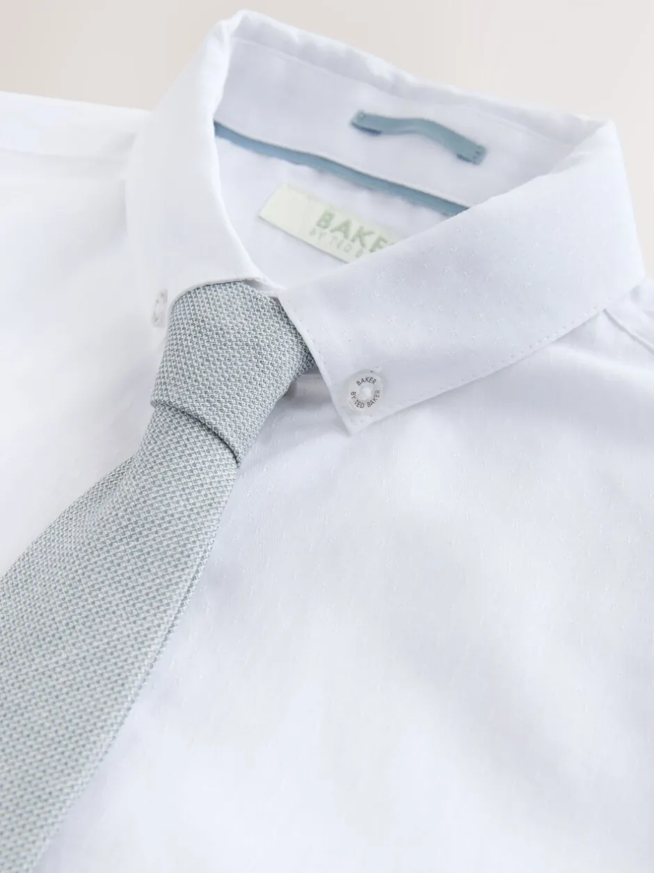 Kostuums En Herenvesten*Baker by Ted Baker - Waistcoat, Shirt And Tie Set Grijs