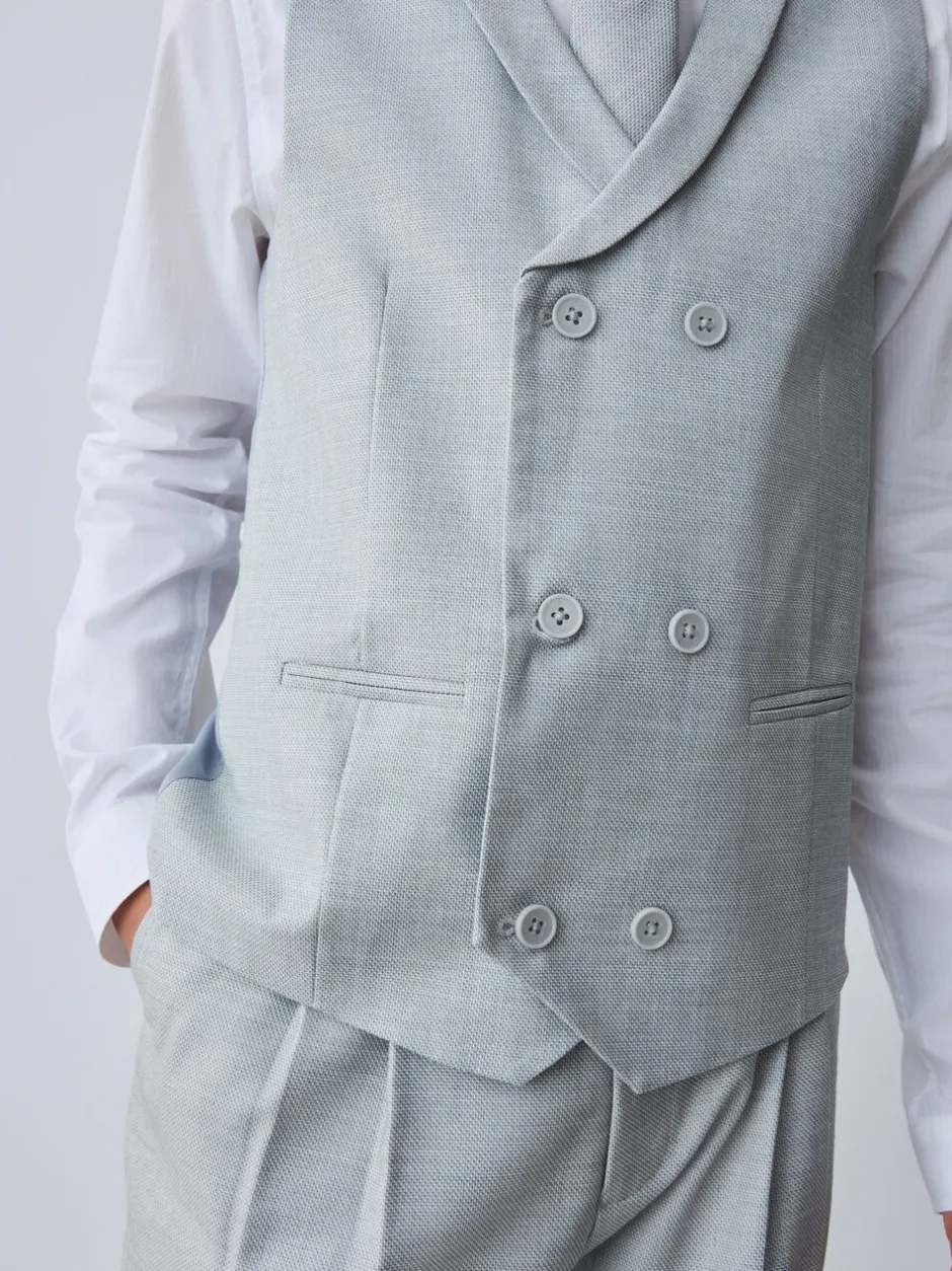 Kostuums En Herenvesten*Baker by Ted Baker - Waistcoat, Shirt And Tie Set Grijs