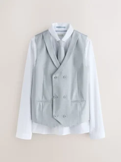 Kostuums En Herenvesten*Baker by Ted Baker - Waistcoat, Shirt And Tie Set Grijs