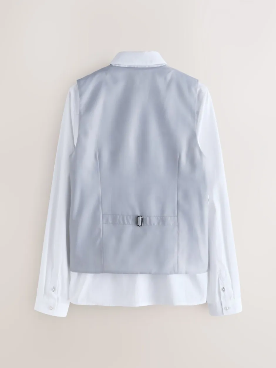 Kostuums En Herenvesten*Baker by Ted Baker - Waistcoat, Shirt And Tie Set Grijs
