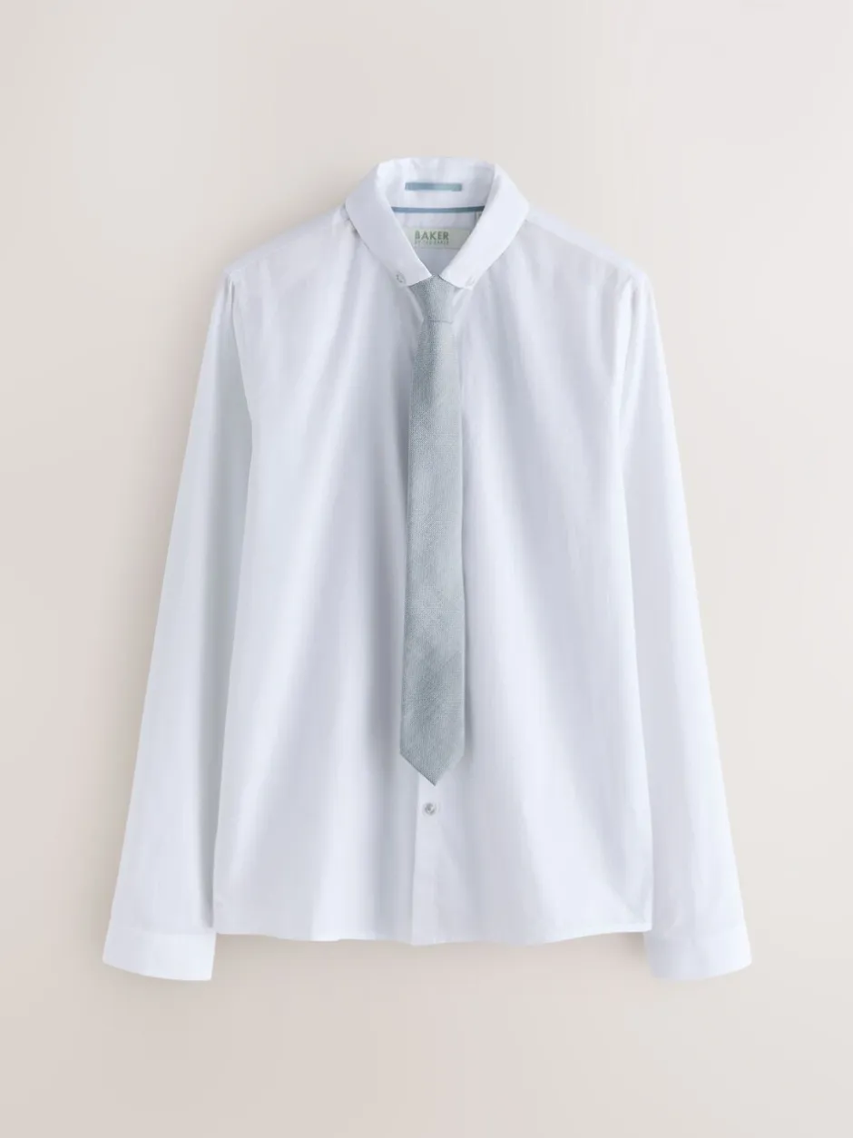 Kostuums En Herenvesten*Baker by Ted Baker - Waistcoat, Shirt And Tie Set Grijs