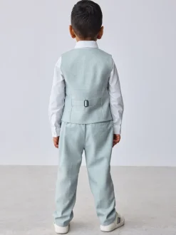 Kostuums En Herenvesten*Baker by Ted Baker - set van gilet, overhemd en broek Grijs