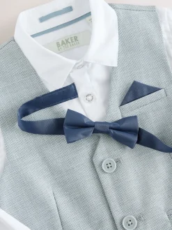 Kostuums En Herenvesten*Baker by Ted Baker - set van gilet, overhemd en broek Grijs