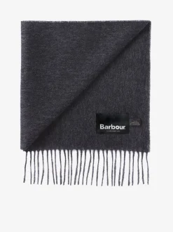 Mutsen, Sjaals En Handschoenen*Barbour Grijs - ® effen lamswollen sjaal