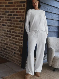 Pyjama's|Loungewear|Next - Behaaglijke pyjama met lange mouwen Grijs