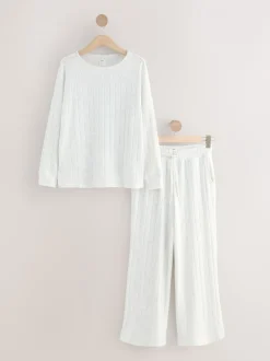 Pyjama's|Loungewear|Next - Behaaglijke pyjama met lange mouwen Grijs