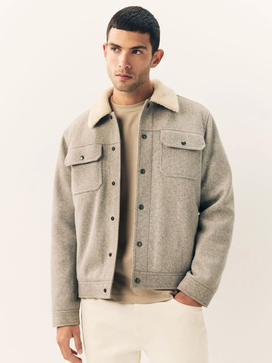 Jassen En Jacks|Next Grijs - Borg Lined Trucker Jacket