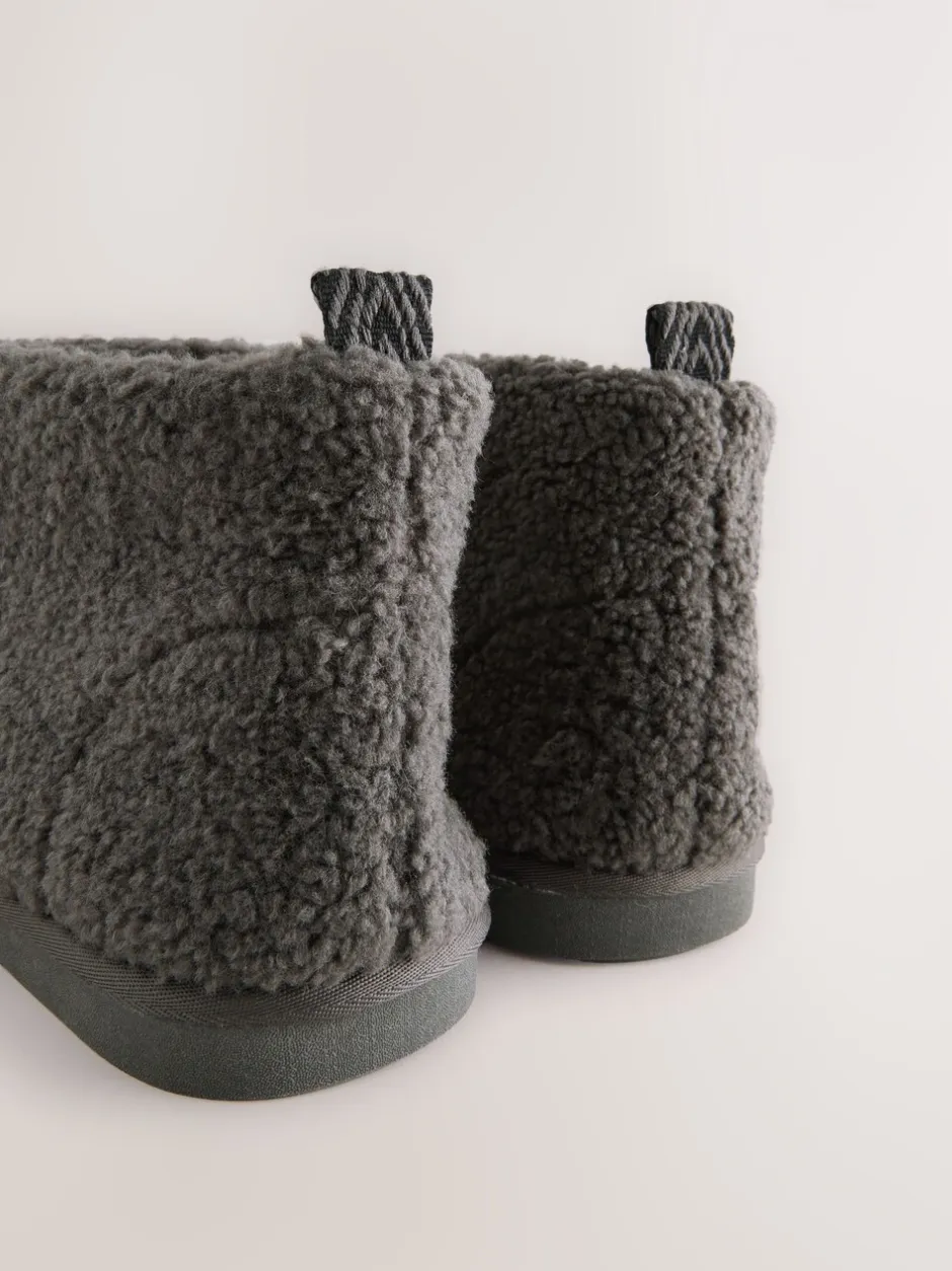 Pantoffels*Next - Borg pantoffels Grijs