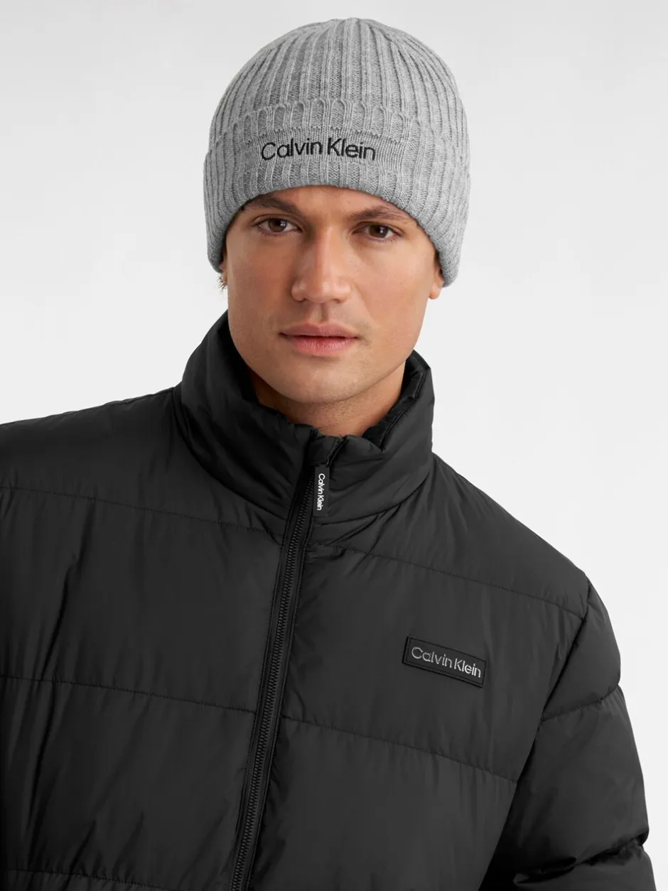 Mutsen, Sjaals En Handschoenen|Calvin Klein Golf - Boyland Knitted Beanie Grijs