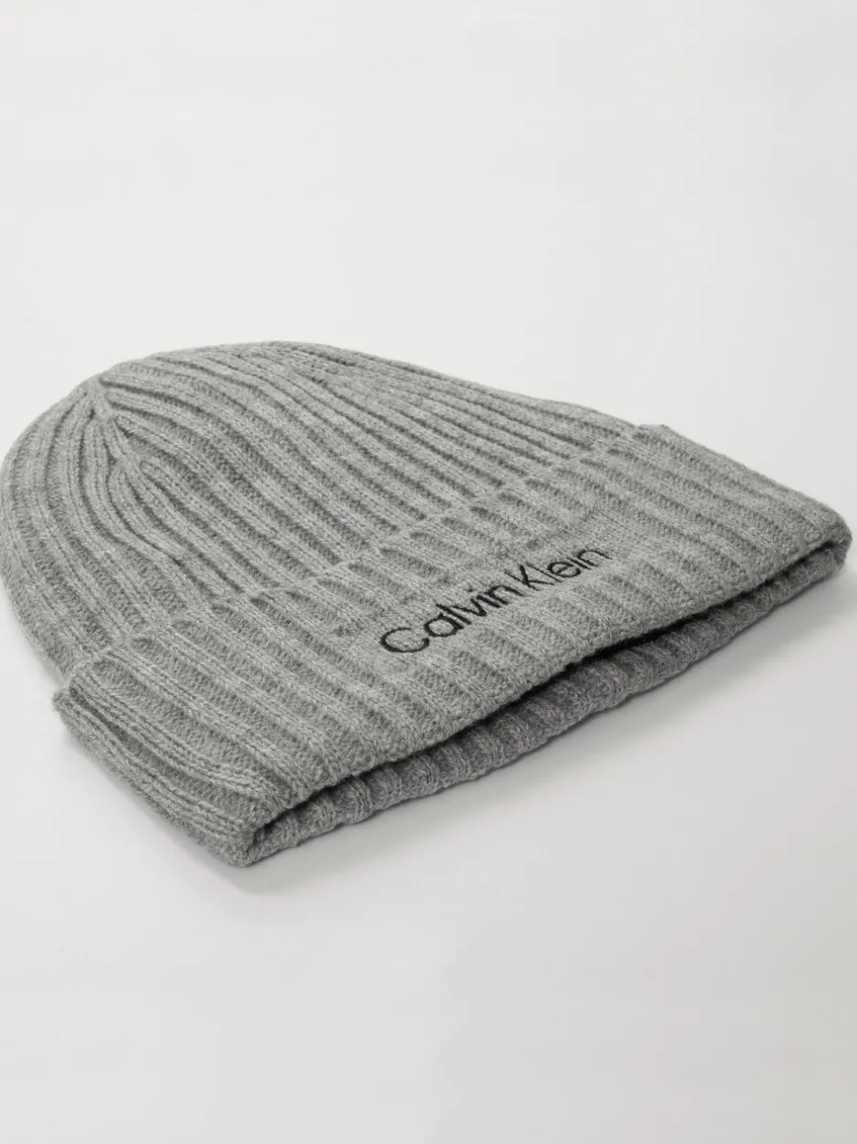 Mutsen, Sjaals En Handschoenen|Calvin Klein Golf - Boyland Knitted Beanie Grijs