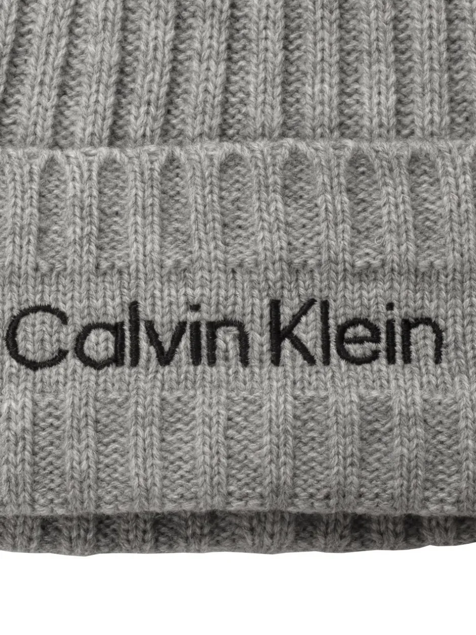 Mutsen, Sjaals En Handschoenen|Calvin Klein Golf - Boyland Knitted Beanie Grijs