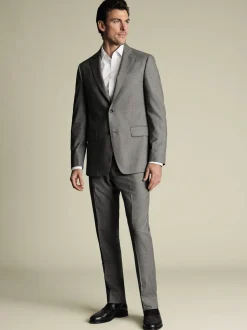 Formele Broek*Charles Tyrwhitt - Sharkskin Slim Fit Jacket Grijs