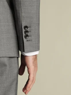 Formele Broek*Charles Tyrwhitt - Sharkskin Slim Fit Jacket Grijs