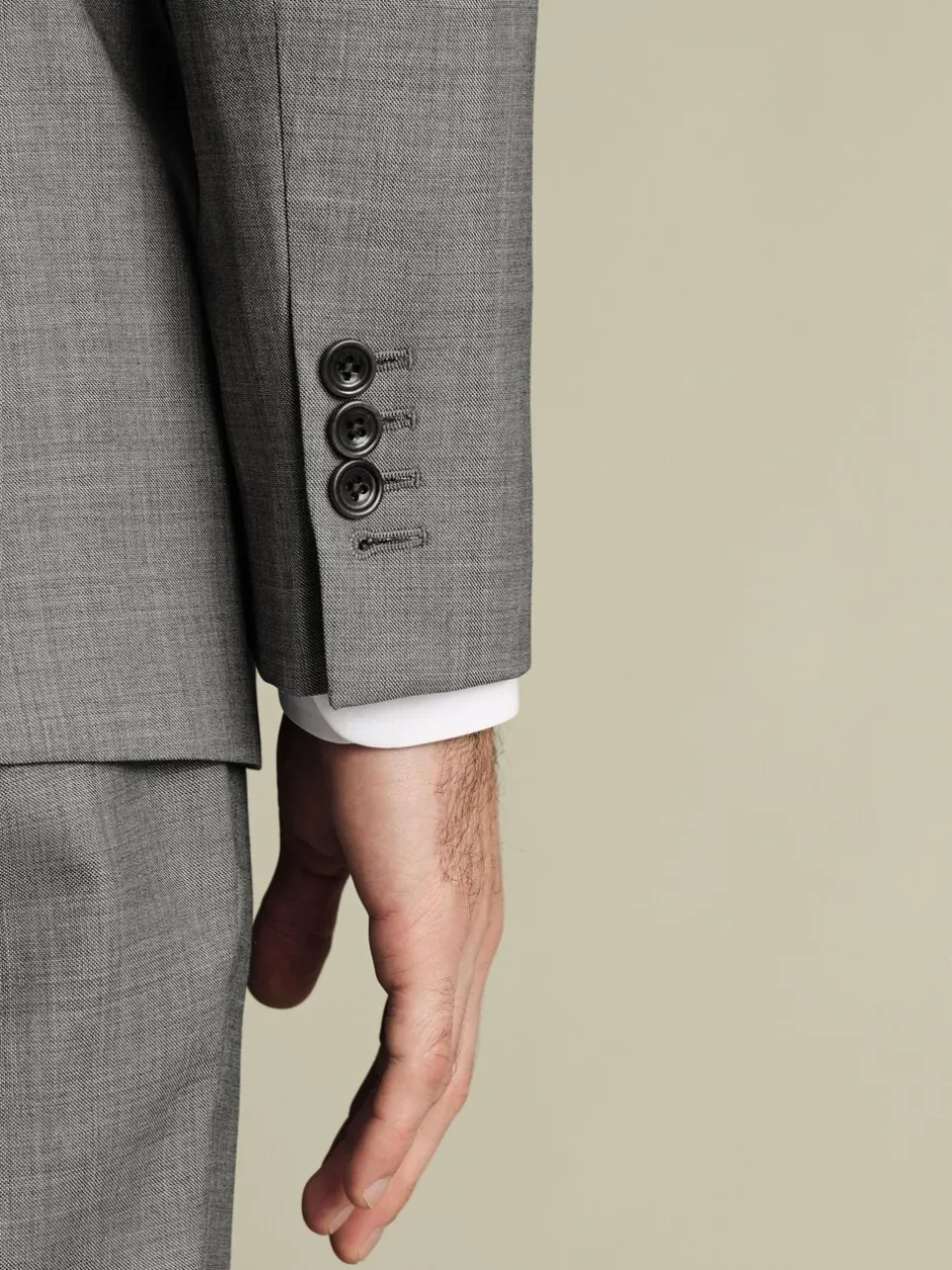 Formele Broek*Charles Tyrwhitt - Sharkskin Slim Fit Jacket Grijs