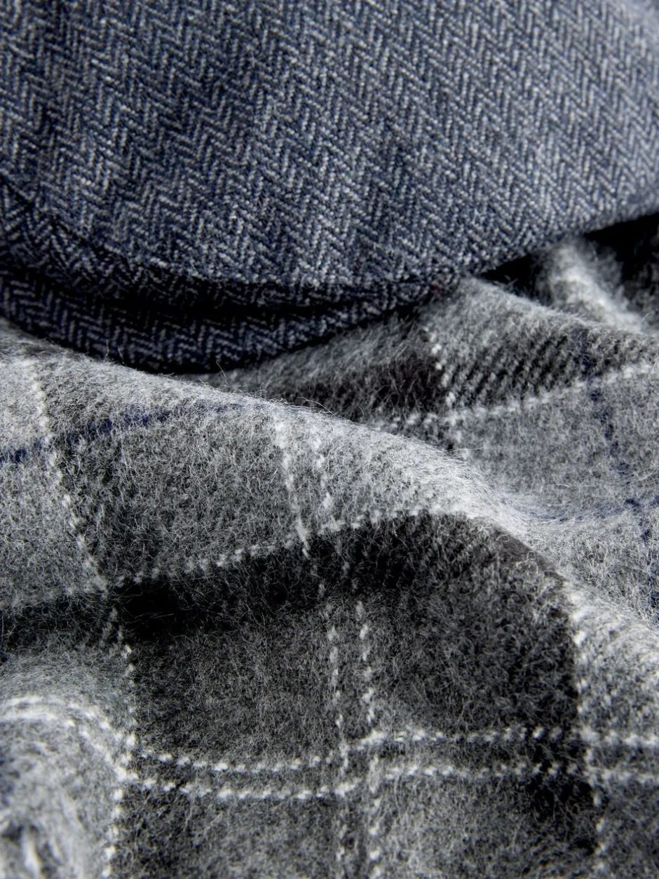 Mutsen, Sjaals En Handschoenen|Next Grijs - Check Flat Cap And Scarf Set
