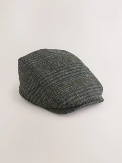 Mutsen, Sjaals En Handschoenen*Next Grijs - Check Harris Tweed Flat Cap