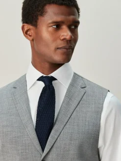 Vesten*Next - Contrast Fabric Detail Suit Waistcoat Grijs