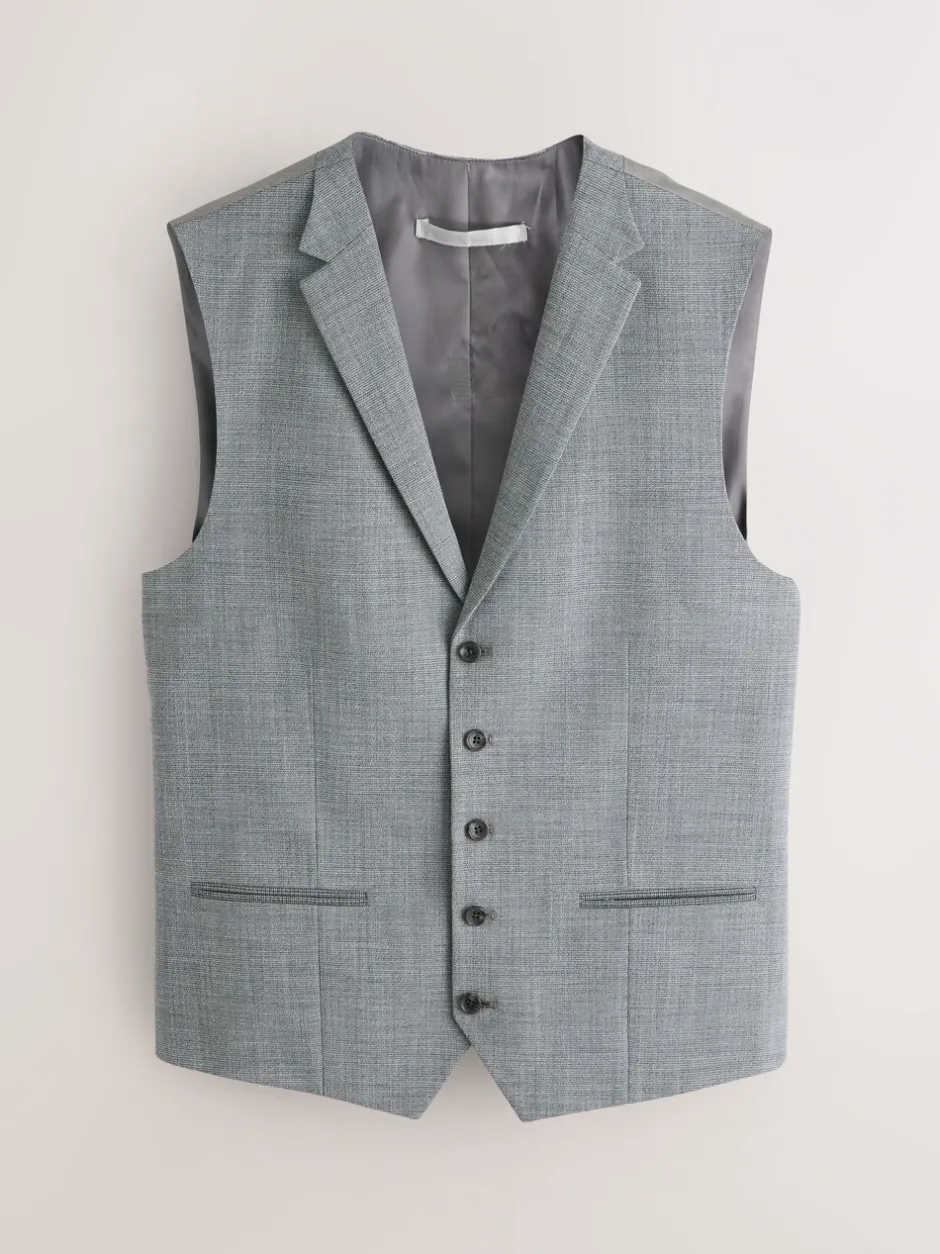 Vesten*Next - Contrast Fabric Detail Suit Waistcoat Grijs