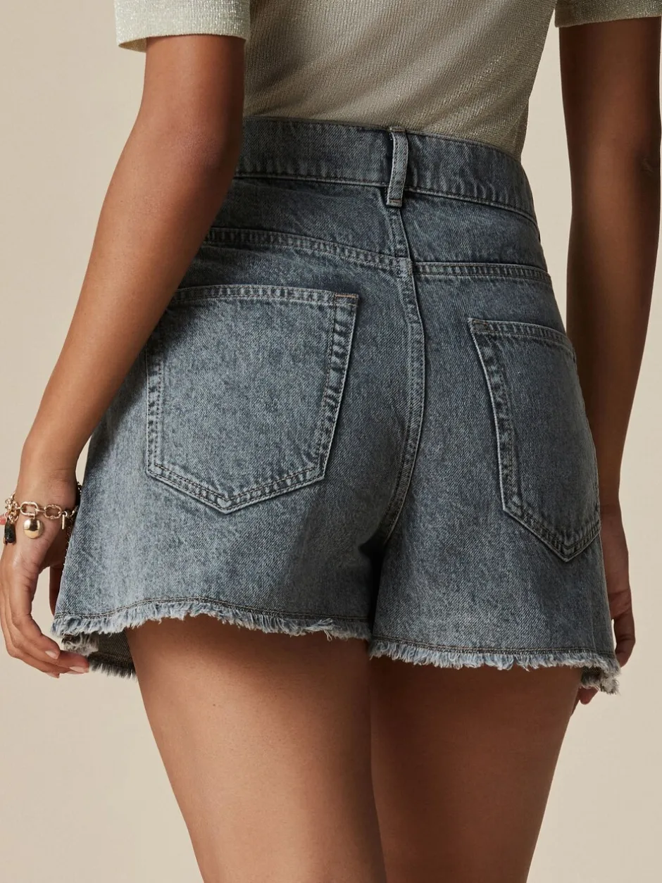 Shorts|Next Grijs - Denim Cargo Pocket Shorts
