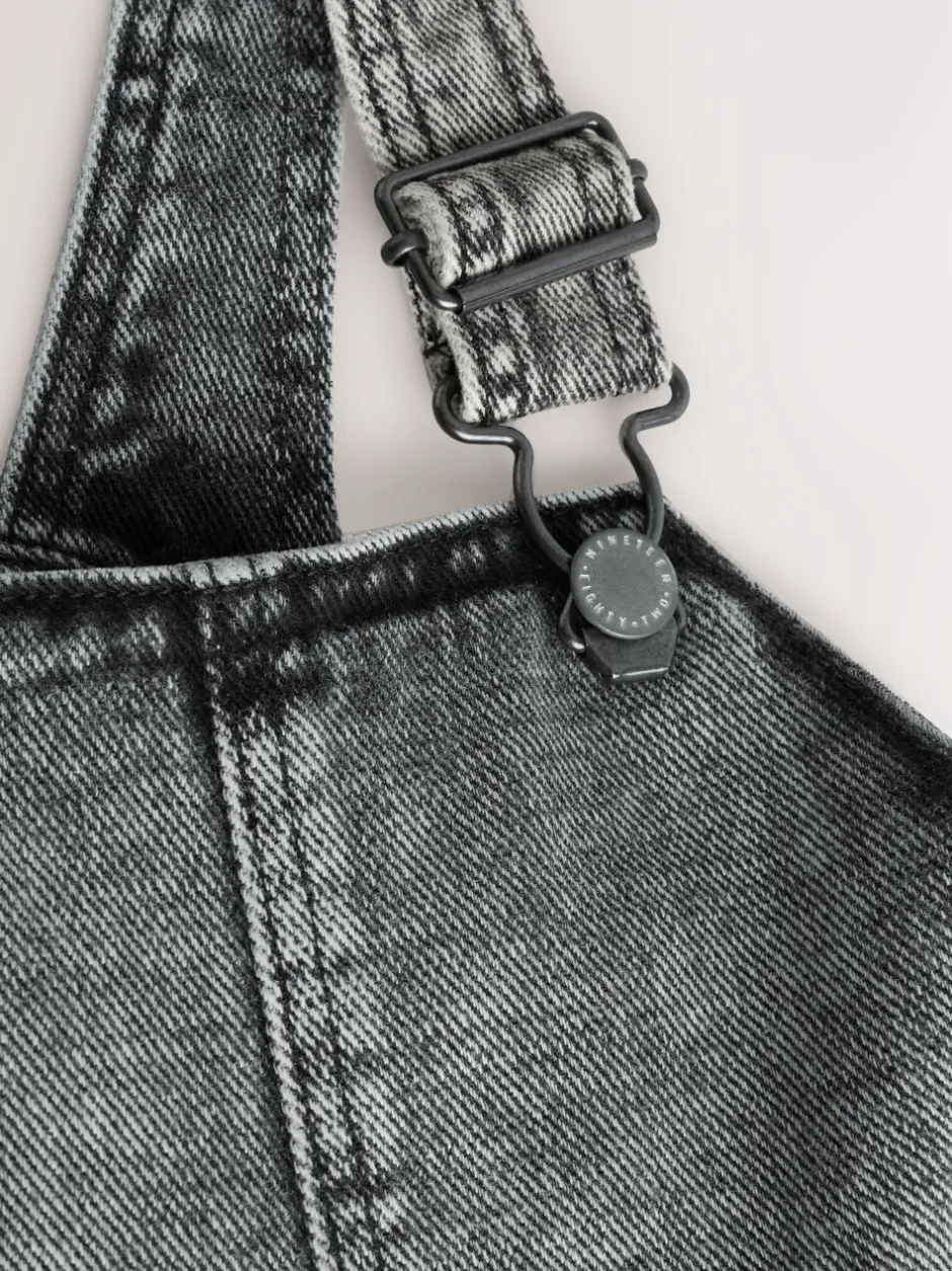 Rompertjes En Tuinbroeken|Next - Denim tuinbroek (3mnd -7jr) Grijs