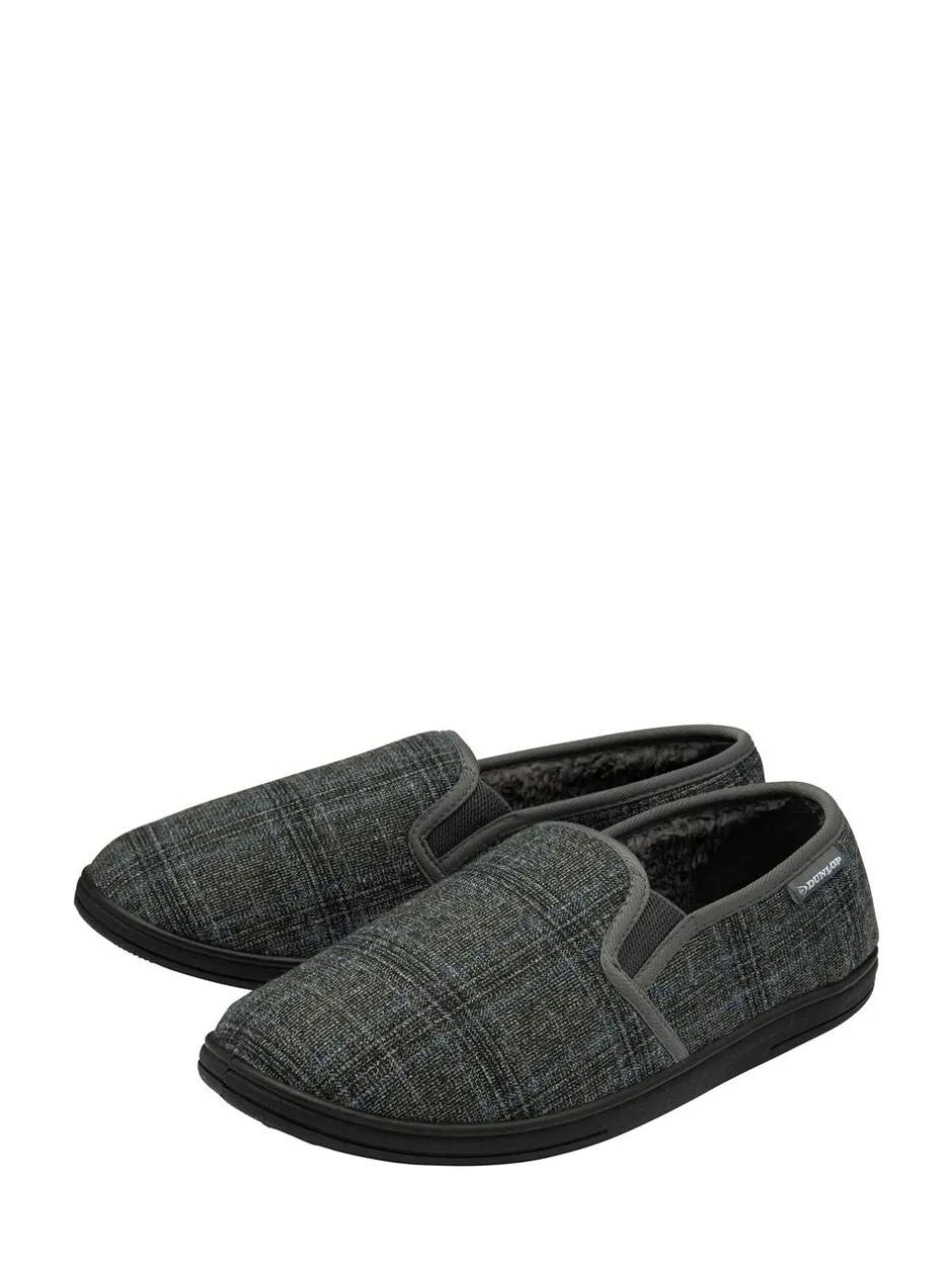 Pantoffels*Dunlop - pantoffels met twee inzetstukken voor heren Grijs