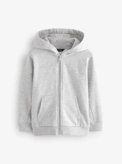 Schoolkleding*Next Grijs - Effen hoodie met doorlopende rits (3-16 jr)
