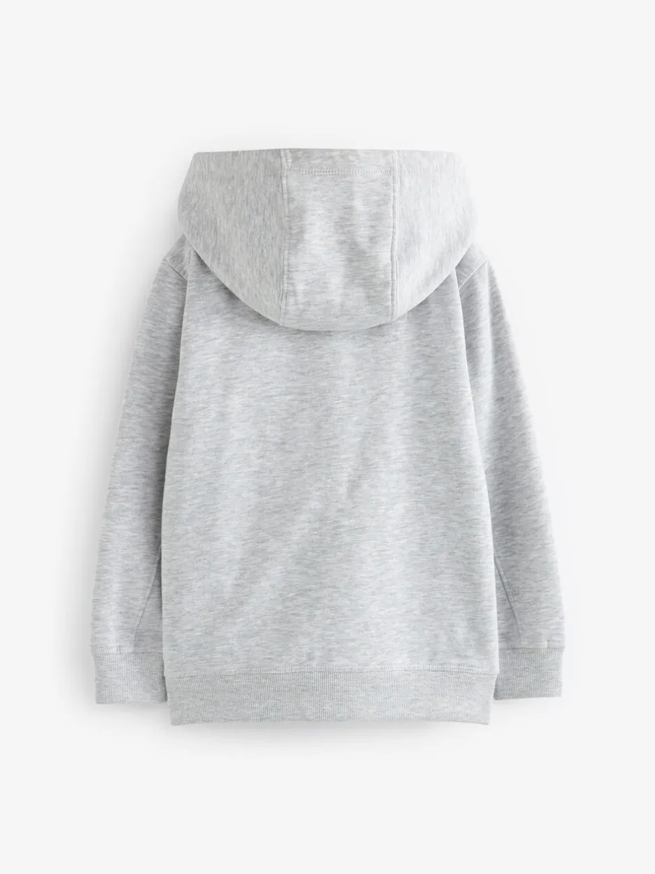 Schoolkleding*Next Grijs - Effen hoodie met doorlopende rits (3-16 jr)
