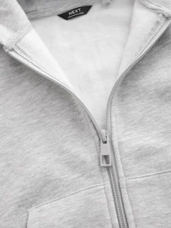 Schoolkleding*Next Grijs - Effen hoodie met doorlopende rits (3-16 jr)