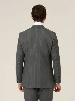 Pakken*Skopes Grijs - Enkele knoop - Cassius Tailored Fit Stripe Suit Jacket