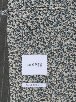 Pakken*Skopes Grijs - Enkele knoop - Cassius Tailored Fit Stripe Suit Jacket
