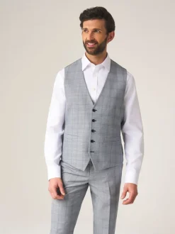 Vesten*Skopes - Enkele knoop - scoop Anello gilet met dubbele rij knopen Grijs
