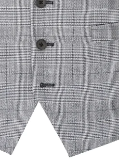 Vesten*Skopes - Enkele knoop - scoop Anello gilet met dubbele rij knopen Grijs