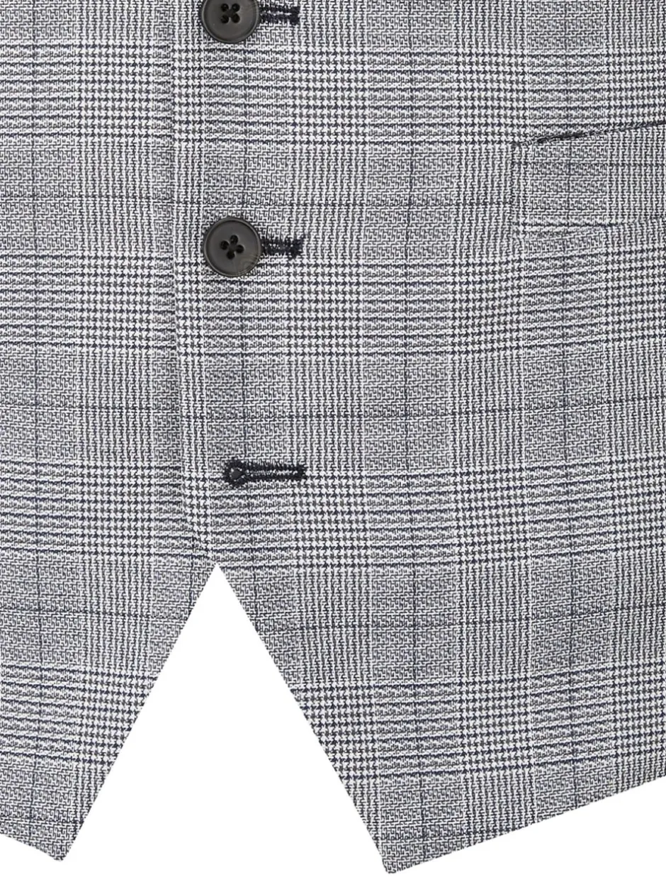 Vesten*Skopes - Enkele knoop - scoop Anello gilet met dubbele rij knopen Grijs
