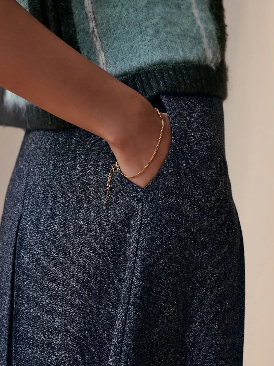 Rokken*Next Grijs - Fleck Pleated Midi Skirt