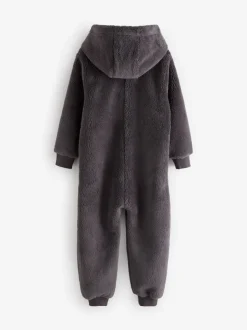Nachtkleding En Pyjama's|Next - Fleece onesie (3-16 jr) Grijs