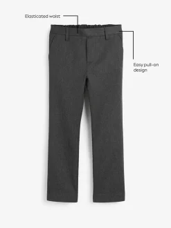 Schoolkleding|Broeken En Chino's|Next - Formele schoolbroek met rechte pijpen (3-17jr) Grijs
