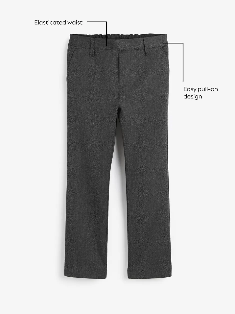 Schoolkleding|Broeken En Chino's|Next - Formele schoolbroek met rechte pijpen (3-17jr) Grijs