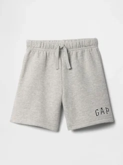 Shorts|Gap - joggingbroek met elastische taille met logo (6 mnd - 5 jr) Grijs