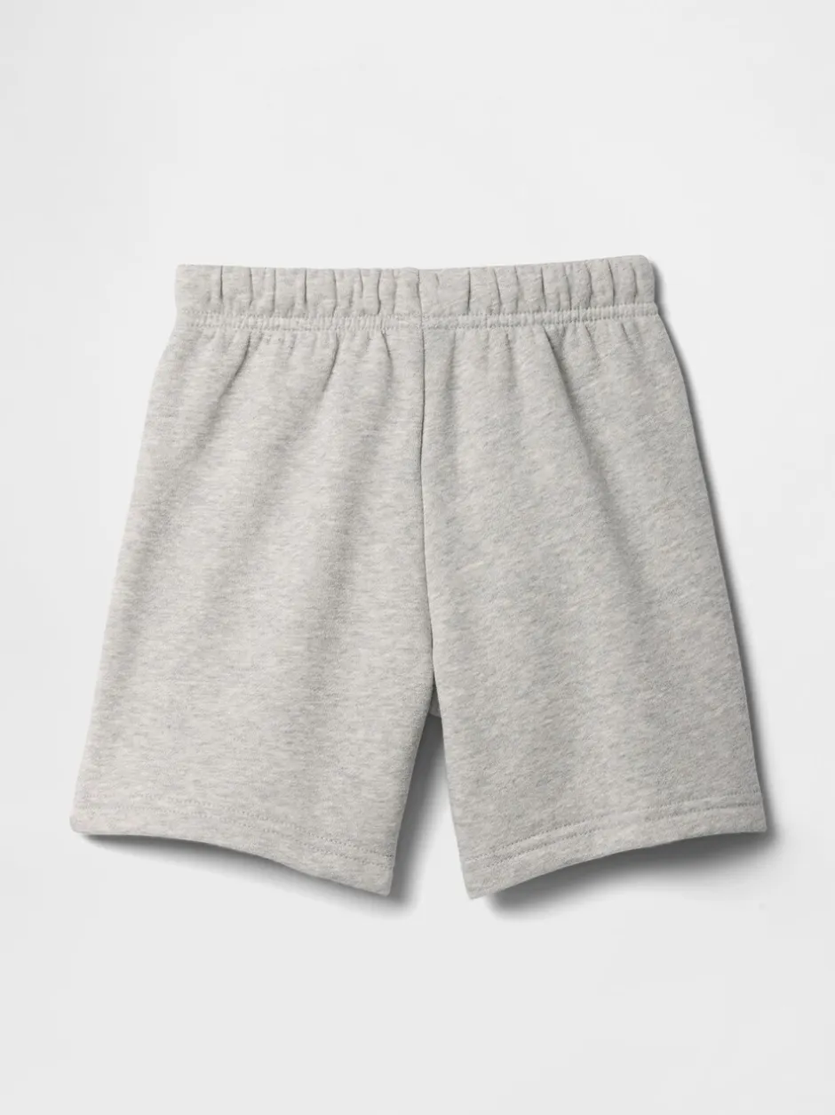Shorts|Gap - joggingbroek met elastische taille met logo (6 mnd - 5 jr) Grijs