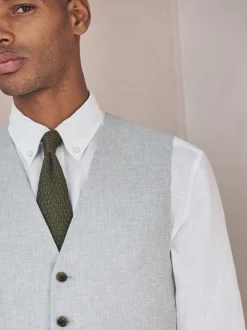 Vesten*Next - Gilet van linnenmix met textuur Grijs