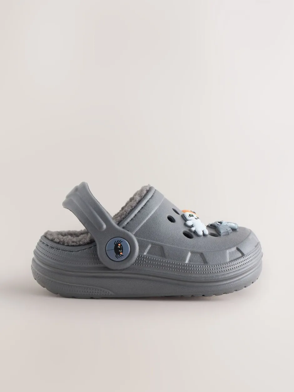 Pantoffels|Next Grijs - Halloween warmgevoerde klomp pantoffels