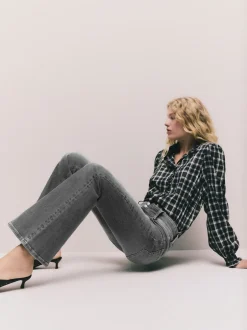 Jeans|Next - High Rise Stretch Flare Jeans Grijs