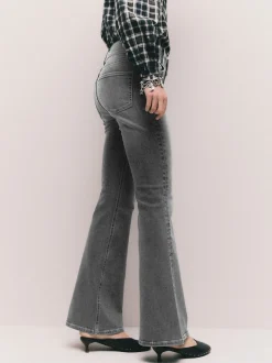 Jeans|Next - High Rise Stretch Flare Jeans Grijs