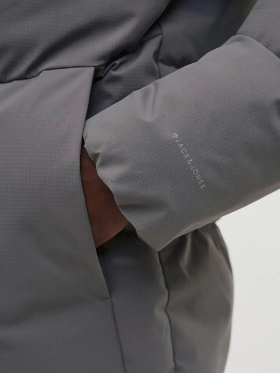 Jassen En Jacks*JACK & JONES - - Gewatteerd jack met capuchon Grijs