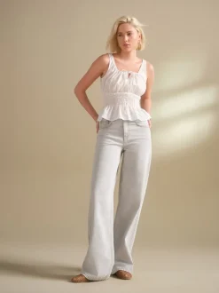 Jeans*Next Grijs - Jeans met wijde pijpen
