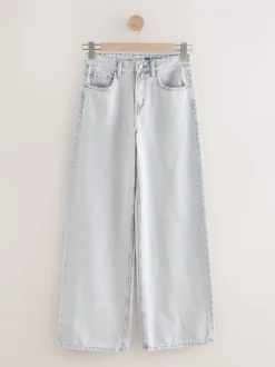 Jeans*Next Grijs - Jeans met wijde pijpen