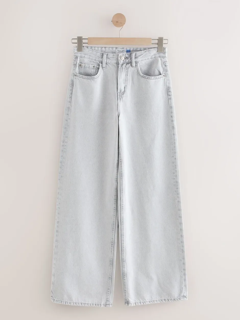Jeans*Next Grijs - Jeans met wijde pijpen