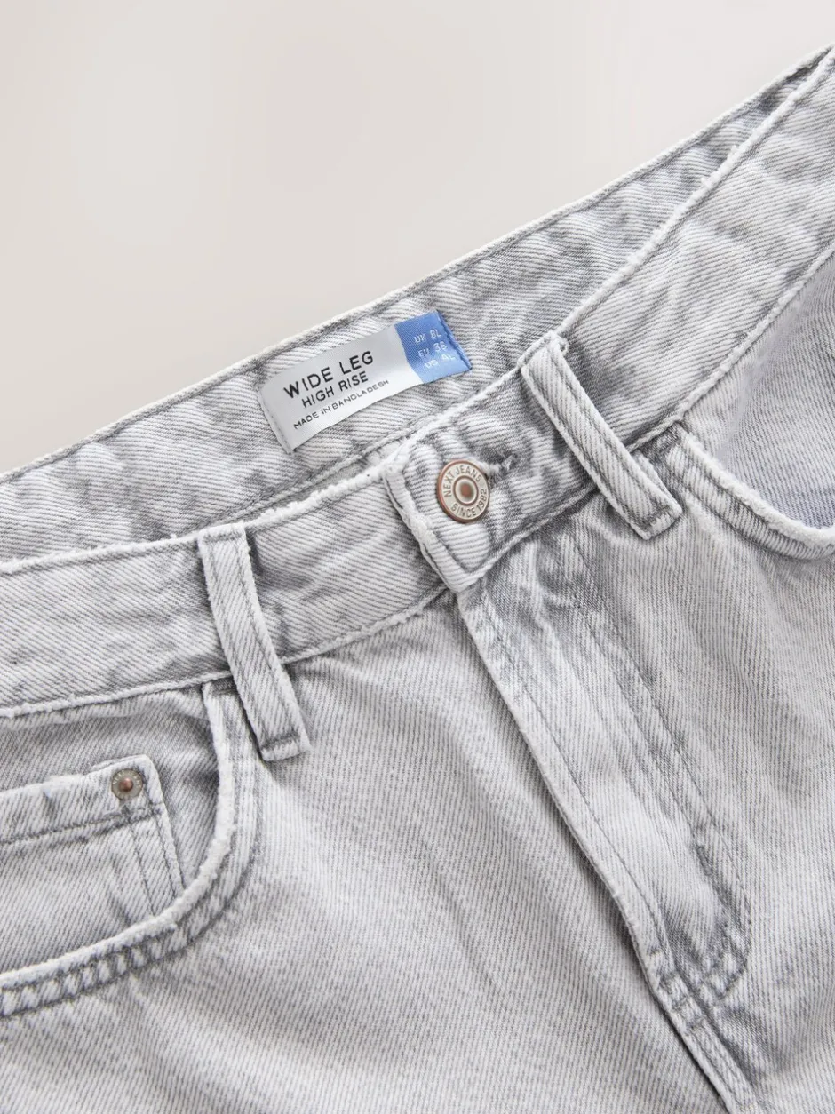 Jeans*Next Grijs - Jeans met wijde pijpen