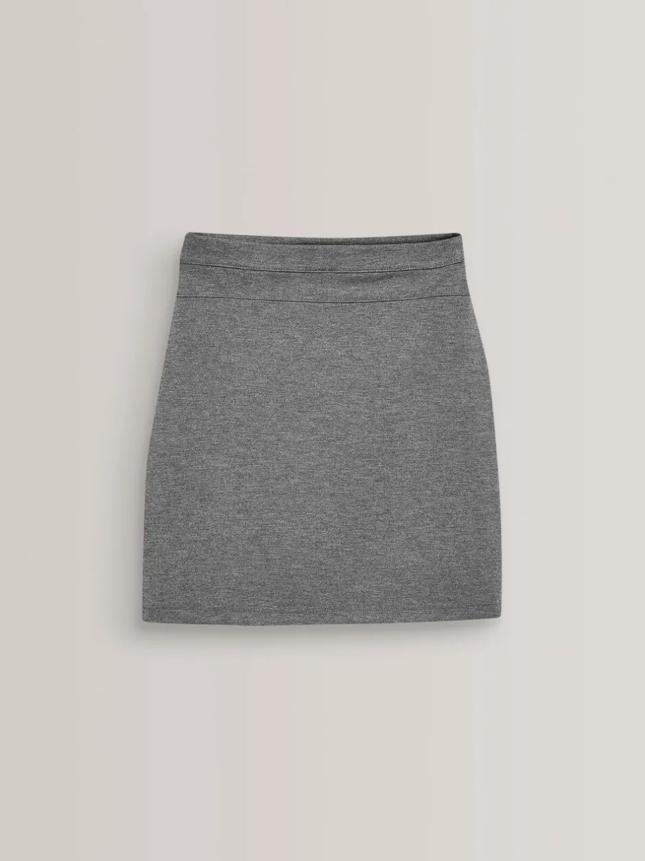 Shorts En Rokken*Next - Jersey stretch schoolkokerrok met aantrekkoord (3 - 18 jr) Grijs